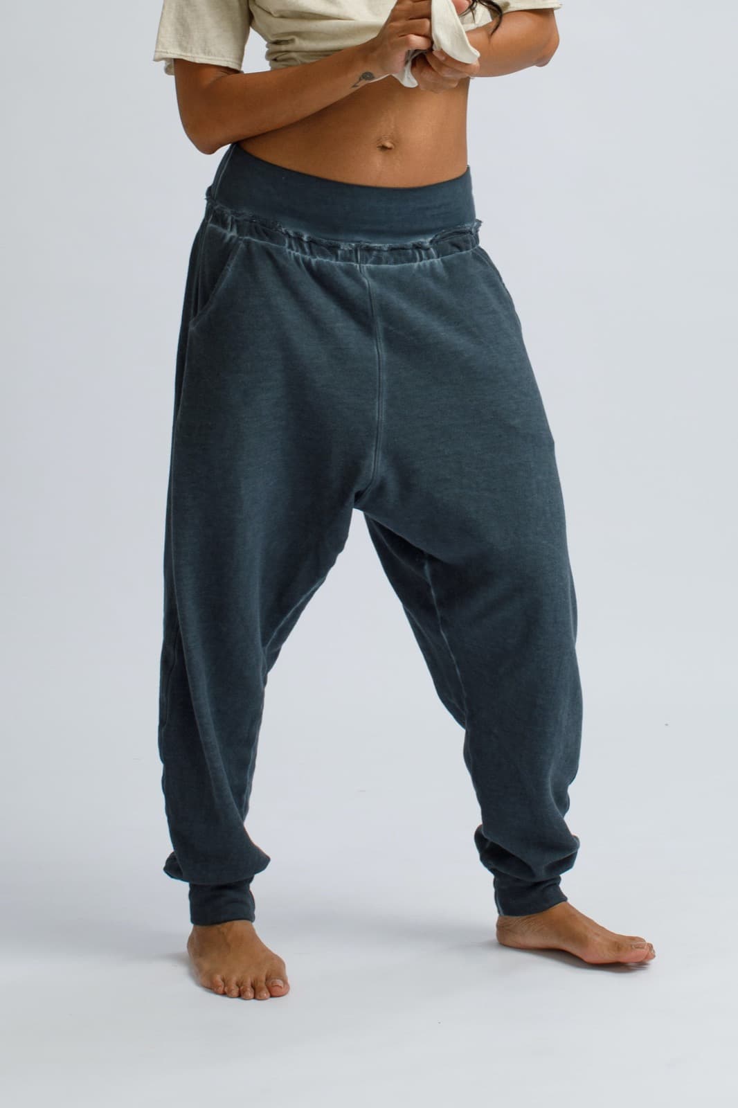 Salsation Wear Polso Pants in the Blue Denim colorway.