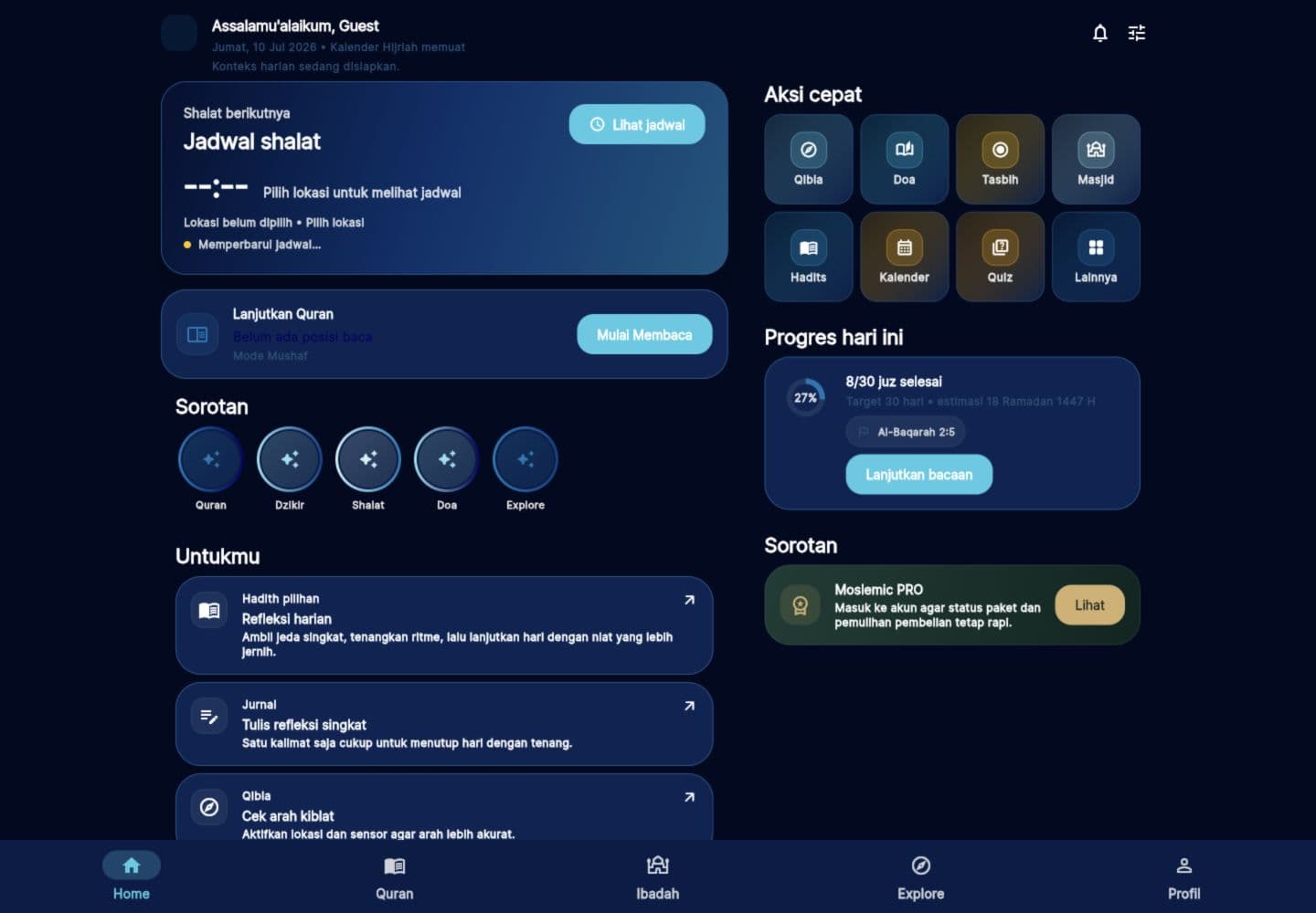 Tampilan aplikasi sebagai bagian dari portfolio website dan app development Alfa