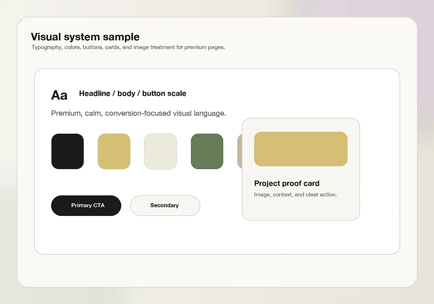 Visual system sample visual proof
